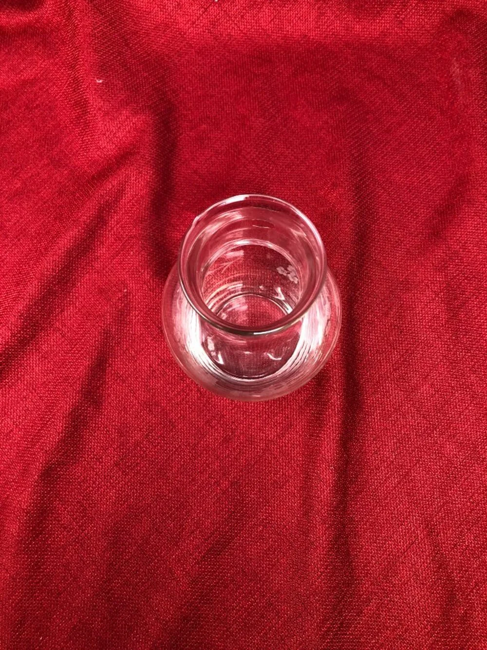 Vintage Etched Crystal Vase – Turkish Floral Glass – Elegant Home Décor